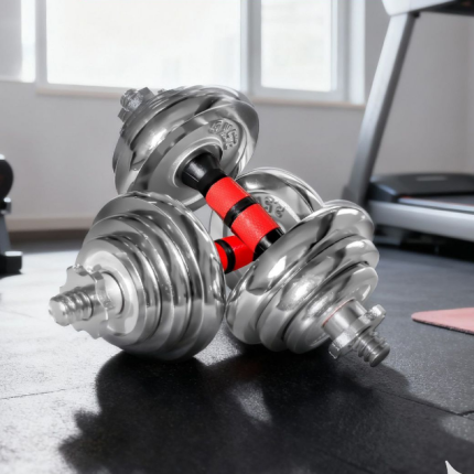 Chrome Plated Dumbbell Set (10/20/25/30kg Options) ?C Unisex Home Fitness Equipment